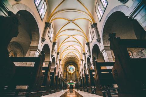 Welcoming beautiful church entrance